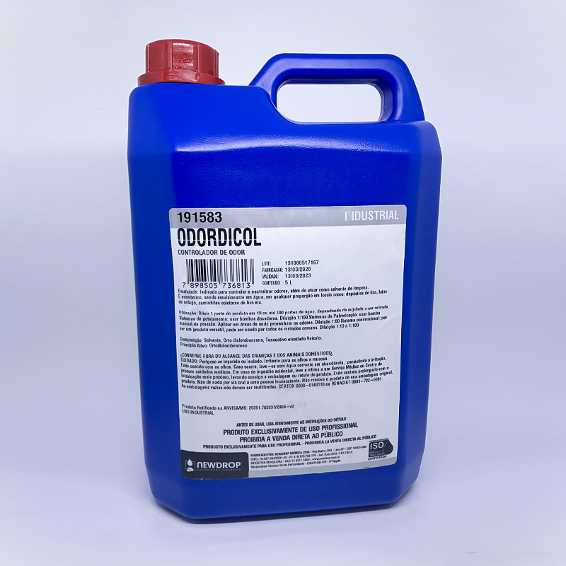 ODORDICOL NEUTRALIZADOR ODOR CONCENTRADO – 5L – O MAIS FORTE