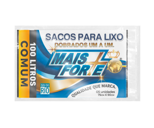 Saco para lixo comum 100l